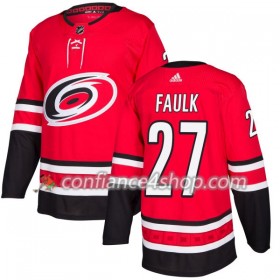 Adidas Maillot de Hockey Carolina Hurricanes Justin Faulk 27 2017-2018 Rouge Authentic - Homme